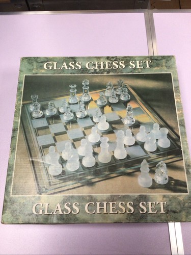 Glass chess set piece - chess, 32-piece