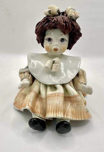 Vtg handcrafted ceramic doll - vtg,