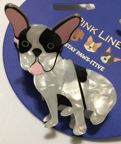 French bulldog pink linen stay - pink,