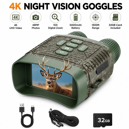 48mp night vision goggles - 4k,