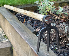 Vintage Canterbury Hoe Drag Fork 3 Prong Cultivating Digging Farm Tool