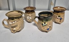 Pretty Ugly Pottery Mugs x4