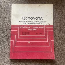 Toyota Carina E Wagon Repair Manual Supplement for Chassis & Body NOV 1992