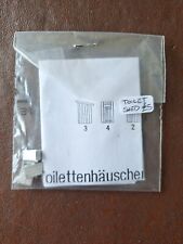 Model Railway Toilet Shed Kit in White Metal (unbranded) - N/Z/Gauge