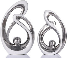 Silver Ceramic Home Decor