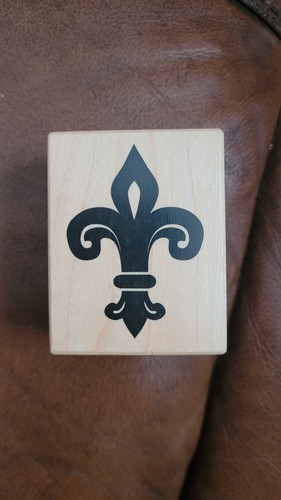Fleur lis rubber stamp - fleur-de-lis,