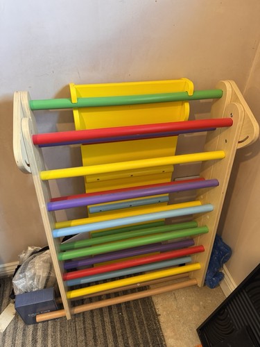 Wooden climbing frame - climbing,
