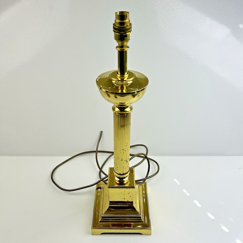 Brass corinthian column table - brass,