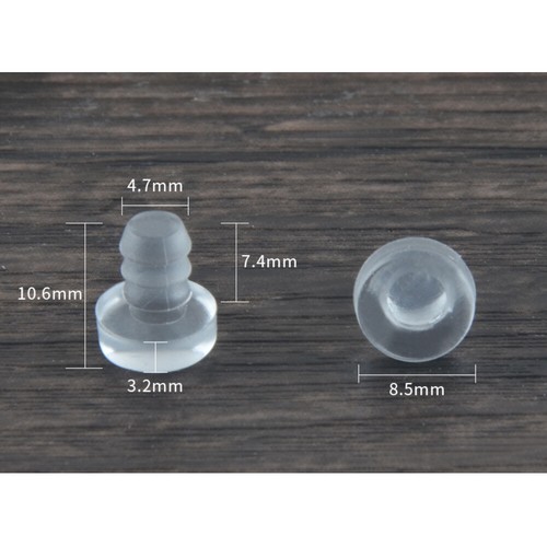 Glass table top bumpers - top, with
