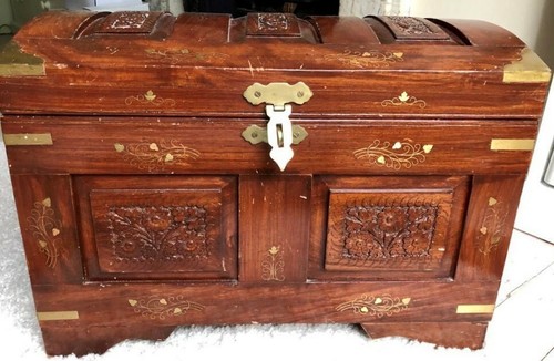 Mahogany dome topped chest - topped,