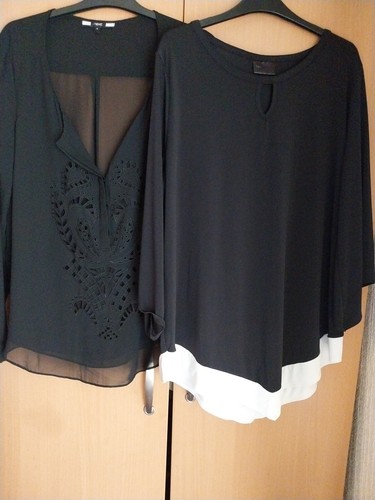 Ladies black tops - x2,