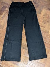 Next Black Wide Leg Heavy Thick Trousers Size 12 R