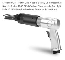 Ejoyous 90PSI Pistol Grip Needle Scaler, Compressed Air Needle Scaler 3000 RPM
