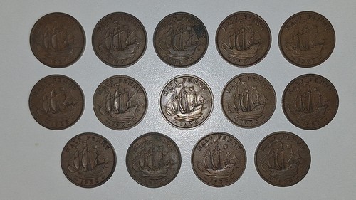 Set half penny king - of,