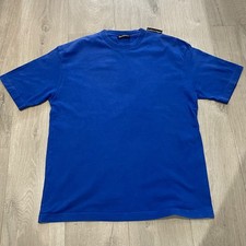 BALENCIAGA Tab Logo Shirt Blue