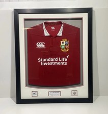 Sam Warburton Signed British Lions Rugby Jersey Framed