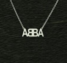 Dainty Sterling Silver ABBA Necklace - High Quality Disco Jewellery Gift