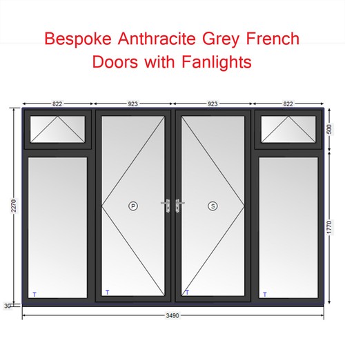 Anthracite grey white upvc - anthracite, grey-on-white