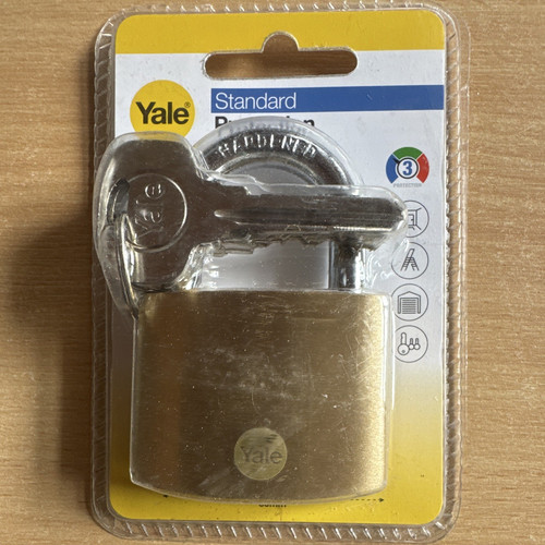 Yale y110b 50mm brass keyed - yale,
