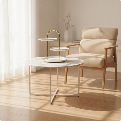 Tier stand with handle - with, ceramic