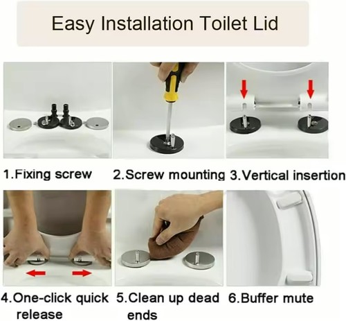 Soft close toilet seat quick - soft,