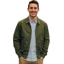 Urban Road Mens Harrington Bomber Jacket Tartan Lined Vintage Retro Casual Coat