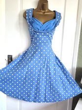 LINDY BOP Spot Dress 20 Blue