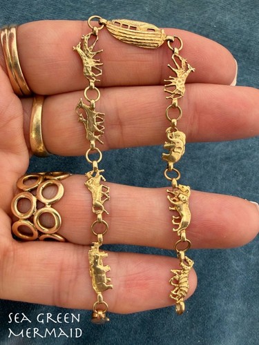 10k gold noah ark bracelet - 10k, noah's