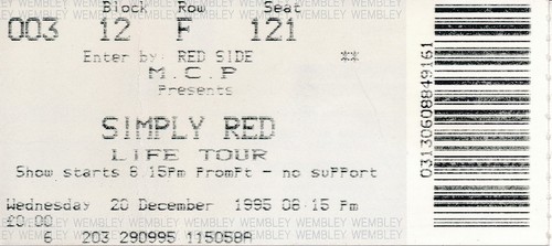Concert ticket simply red - concert,