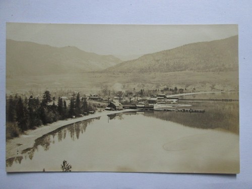 Canadian town lake canada - by, a