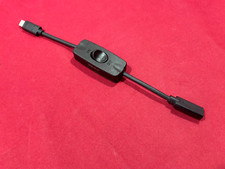 Rocker Switched USB C extension cable/lead Power ON/OFF Data Raspberry Pi 4/5