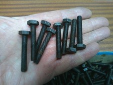 8 - 1/4" BSF x 1.5" (1-1/2") long Hex Head Fully Threaded HT Bolts - Set Screws