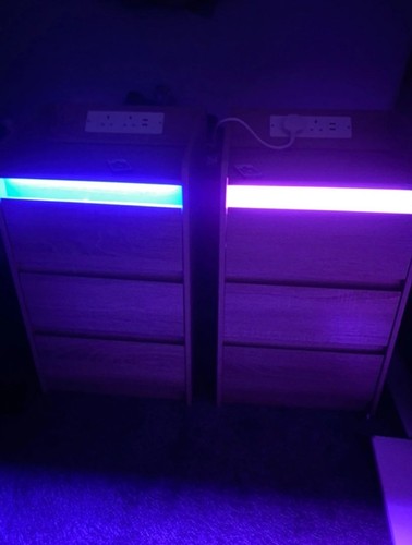 Pair rgb led bedside - pair, tables
