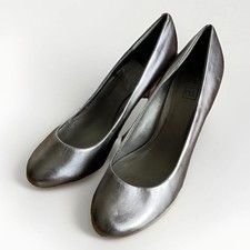 Tu Metallic Court Shoes Ladies Size 4/37 Kitten Heel Sainsbury’s