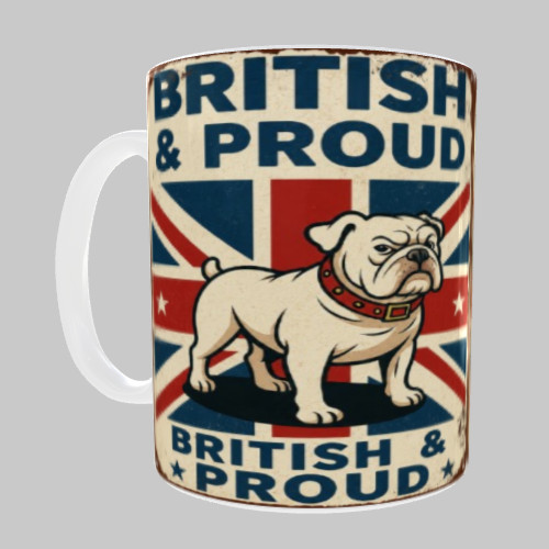 British proud bulldog mug - british,
