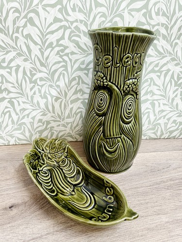 Vintage dark green glaze - vintage,