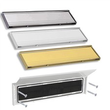 Letterplate 12" Door Letterbox Cover Draught Excluder Brush, Internal External