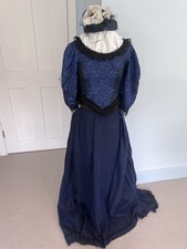 Victorian Ladies Complete Costume – Dress, Hat and Bag – Size Small