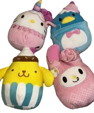 X4 Sanrio Squishmallows, Pompom, Tuxedo Sam, My Melody And Hello Kitty ?