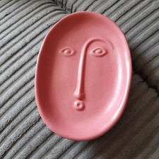 Sass & Belle Pink Abstract Face Trinket Dish