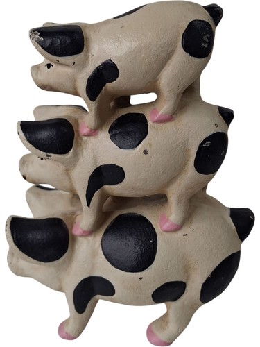 Vintage stacked pig figurine - stacked,