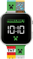Minecraft Kids LED Digital Colourful Multicolour Silicone Strap Watch MIN4272