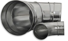 Galvanized Steel Spiral Bend 90° - Hydroponics, Ventilation, Extraction, Ducting