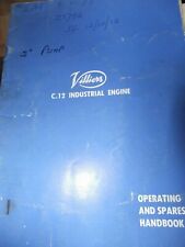 VILLIERS C,12 INDUSTRIAL ENGINE OPERATING AND SPARES HANDBOOK
