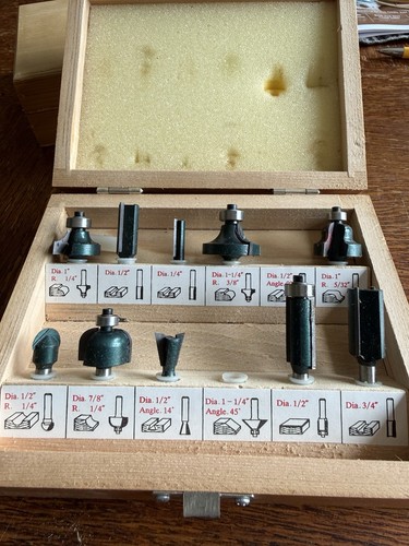 Router bits job lot boxed - router,