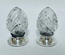 Pair of Antique Cut Glass Salt