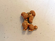 Vintage gold-tone JJ poodle brooch