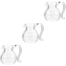 3 pcs Miniatures Glass Teapot