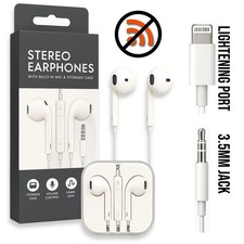Wired Earphones Headphones with Mic & Case 3.5mm Jack / Lightning iPhone Samsung