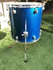 16”  Floor Tom Drum. Blue Finish. 16x16